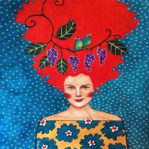  Kızıl Mavi Sayılarla Boyama Seti  Kasnaklı  40 x 50