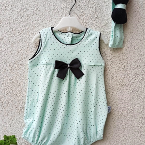 3-9 Ay Puanlı Bandanalı Body Yeşil Yeşil