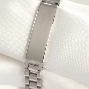 316L Çelik Gümüş Renk Zincir Künye Model Erkek Bileklik