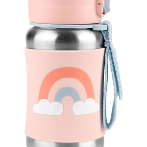 Skip Hop Zoo Pipetli Paslanmaz Çelik Suluk 350 ml Gökkuşağı