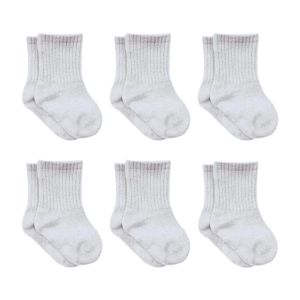 Bistyle 6lı Penye Düz Soket Çorap BS6008 Gri Melanj