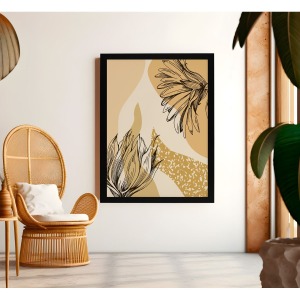 Bohem Tarz MDF Plastik Çerçeveli Dekoratif Tablo 01 