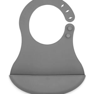 BabyJem Mini Silikon Önlük 718 Gri