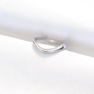 Yassı Silver Renk Ayarlanabilir Yüzük