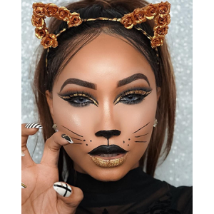  Panter Kız Sayılarla Boyama Seti Kasnaklı  40 x 50
