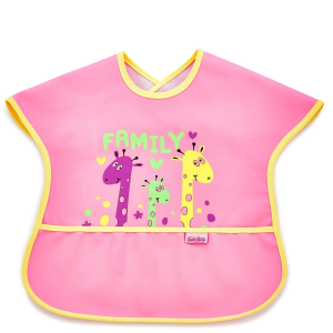 Babyjem Poli Muşamba Büyük Mama Önlüğü 029 Pembe