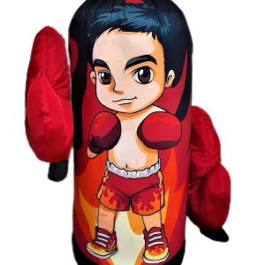 Erkek Çocuk Boks Torbası Eldiven Hediyeli Çocuklar İçin Eğlenceli Evde Boks Kırmızı