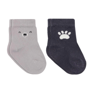 Bistyle Bear Penye Soket Çorap 2'Li BS10116 Gri