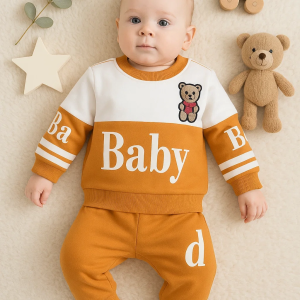 3-18 Ay Erkek Bebek Alt&Üst Takımı Baby 2'li Hardal