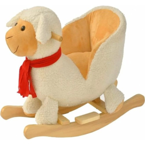 Safeline Bebe Peluş Ahşap Sallanır Oyuncak Kuzu