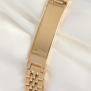 316L Çelik Gold Renk Zincir Künye Model Erkek Bileklik