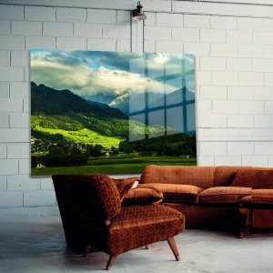 Doğa Manzara Cam Tablo 86