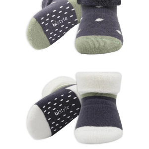 Bistyle Puanlı Kaymaz Havlu Soket Çorap 2'Li BS10502 Antrasit