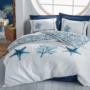 Cotton Box Maritime Ranforce Complete Set Tek Kişilik Star Lacivert