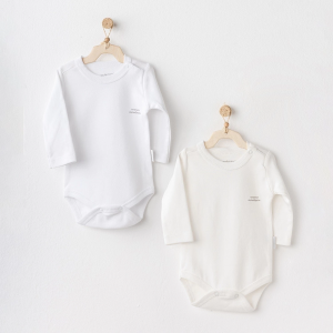 Andywawa Ac25210 Long Sleeve 2'li Basic Body Ekru