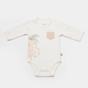 Bibaby Biorganic Koala Jungle Uzun Kol Bebek Body 56969 Pembe