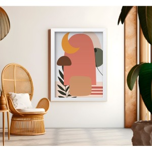 Bohem Tarz MDF Plastik Çerçeveli Dekoratif Tablo 01 