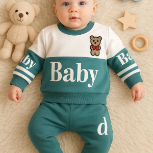 3-18 Ay Erkek Bebek Alt&Üst Takımı Baby 2'li Yeşil