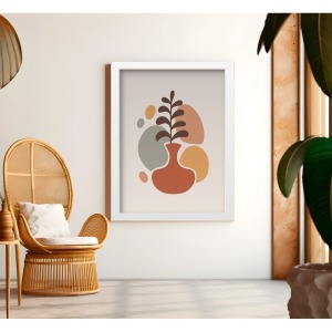 Bohem Tarz MDF Plastik Çerçeveli Dekoratif Tablo 01 