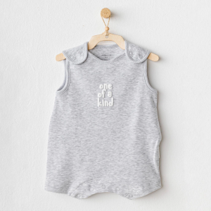 Andywawa Ac25895 Romper Basic Bebek Tulum Grey Melange