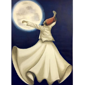  Mevlana 5 Sayılarla Boyama Seti Kasnaklı  40 x 50