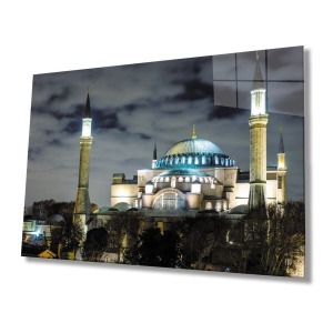 İstanbul Cami Manzara 4mm Dayanıklı Cam Tablo Temperli Cam