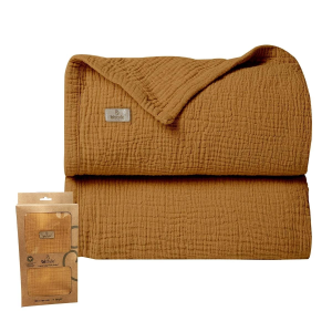 Bistyle Müslin Battaniye 120x120 Cm 70101 Hardal