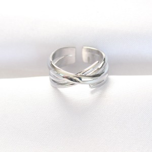 Kalın Silver Renk Ayarlanabilir Yüzük