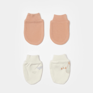 Bibaby Biorganic Teach Me 2'Li Bebe Eldiven 72240 Red