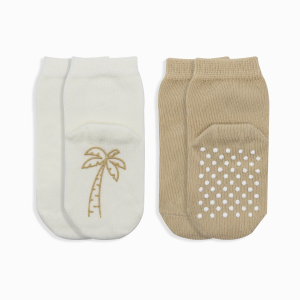 Bistyle Meyve Figürlü Kaymaz Soket Çorap 2'Li BS10105 Bej Ekru