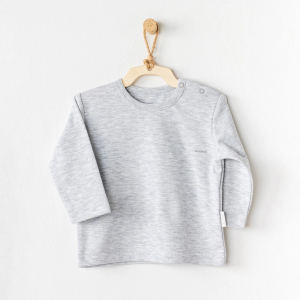 Andywawa Ac24437 Bebek Basic Tshırt Grey Melange