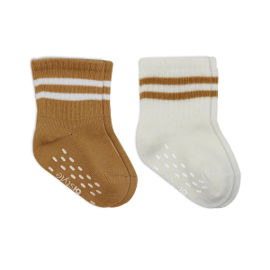 Bistyle Çemberli Kaymaz Soket Çorap 2'Li BS10125 Ekru Hardal