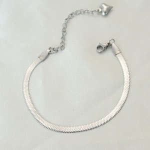 316L Çelik Gümüş Renk İtalyan Zincirli Bileklik