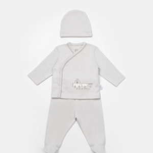 Bibaby Bimini Canvas Trains Boy 3'lü Set 73349 Grey