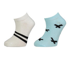 Bibaby Biorganic Çizgili 2'Li Yaş Patik Çorap 68429 Ekru