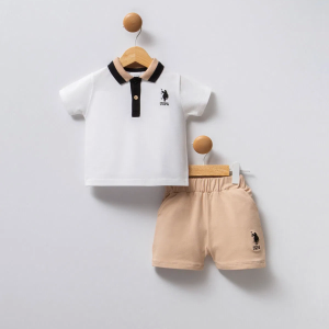 U.s Polo Bebek 2'li Takım Usb2339 Beyaz-bej