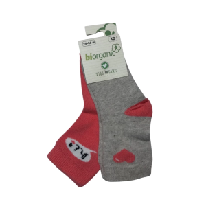 Bibaby Biorganic Hi Kız 2'Li Çorap 68403 Bej Nar