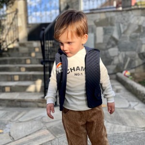 4-5-6 Yaş Kot Pantolonlu Pilot Mont Uzun Kollu Penye Sweat 3lü Erkek Çocuk Takımı