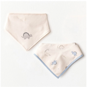 Andywawa Ac25923 Bibs Dino 2'li Bebek Fular Beige