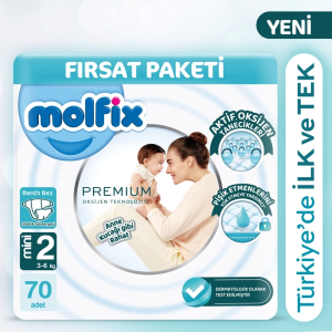 Molfix Premium Bebek Bezi Fırsat Paketi 2 Beden 3-6 Kg 70 Adet