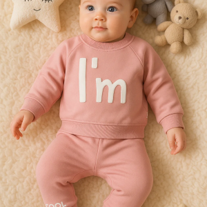 3-18 Ay Kız Bebek Alt&Üst Takımı I'm Cool 2'li Pembe