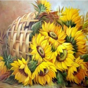  Sepette Çiçek Sayılarla Boyama Seti  Kasnaklı  40 x 50