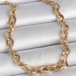 316L Çelik Gold Renk Balık Sırtı Zincir Model Kadın Bileklik