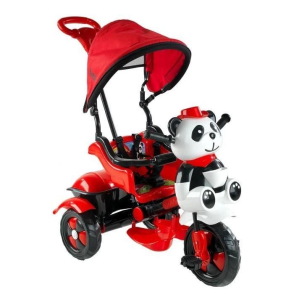 Babyhope 127 Little Panda 3 Tekerli Kontrollü Bisiklet Kırmızı-siyah