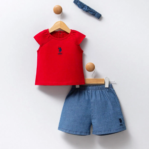 U.s Polo Bebek 2'li Takım Usb2462 Kırmızı