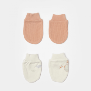 Bibaby Biorganic Teach Me 2'Li Bebe Eldiven 72240 Red