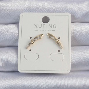 Xuping Gold Renk İnci Taşlı Halka Küpe