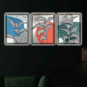 SULU BOYA STİL 3LÜKANVAS TABLO