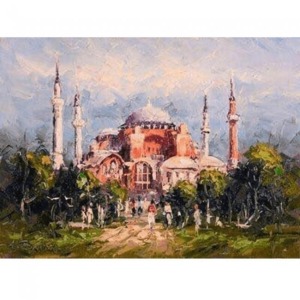  Ayasofya Sayılarla Boyama Seti Kasnaklı  40 x 50