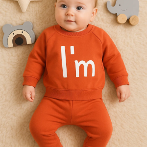 3-18 Ay Kız Bebek Takımı I'm Cool 2'li Nar Çiçeği